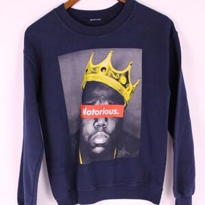 0317-Notorious B.I.G. Graphic Sweatshirt – Brooklyn Mint – Navy – Size S